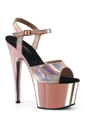 ADORE-709HGCH Platform Sandal  | Rose Gold Patent