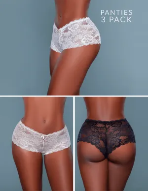 Be Wicked 2204 Hayden Boyshort 3 Pack Pink/Nude/Black