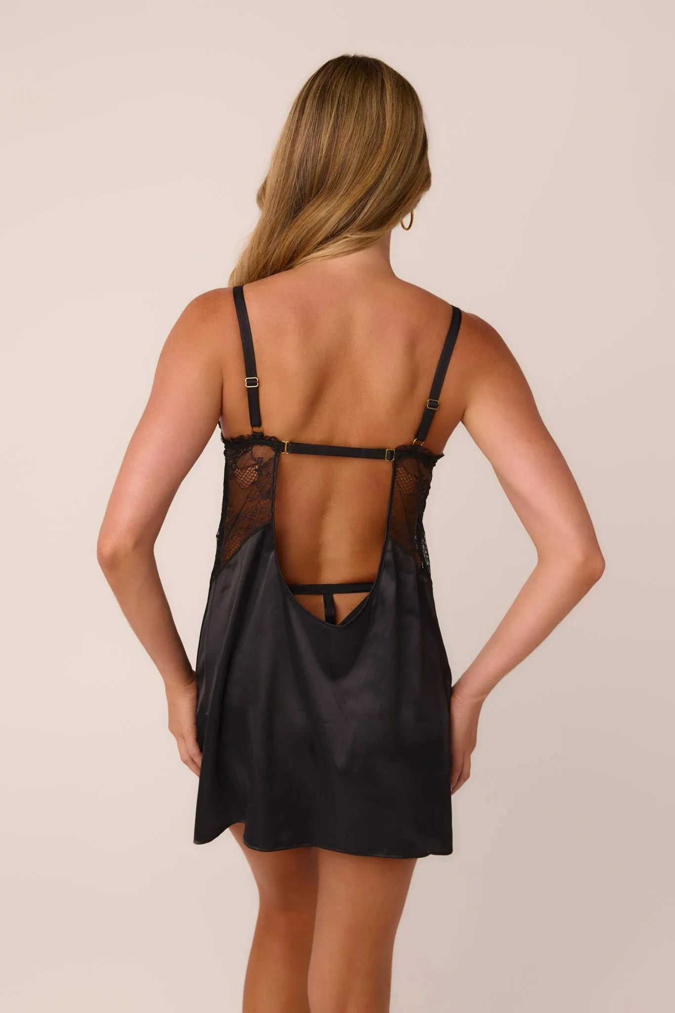 Clementine Slip Dress - Black