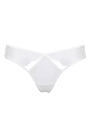 Emerson (Ivory) Lace and Mesh Thong