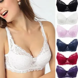 Fashion Women Sexy Lace Bra Deep V Push Up Brassiere Shaping Padded Bras Underwear Embroidery Lingerie plus size bra A B C D Cup