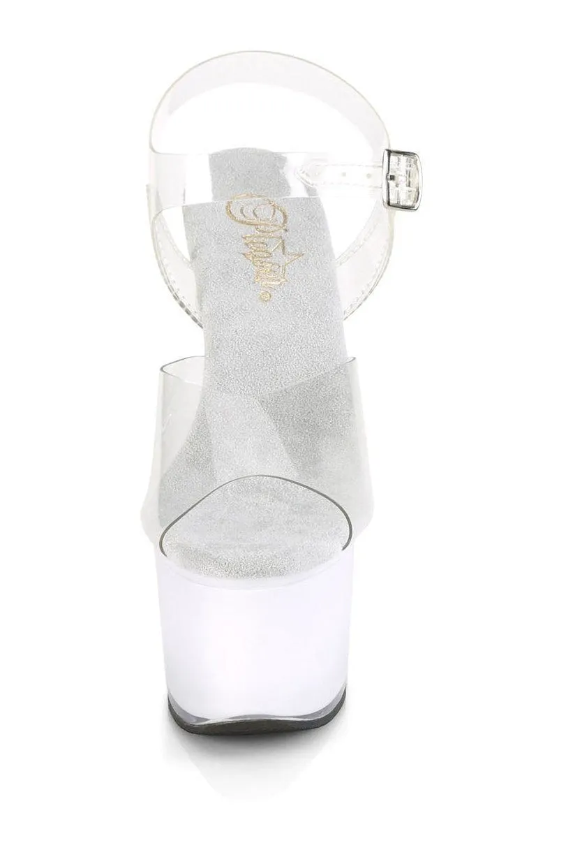 ILLUMINATOR-708 Exotic Sandal | Clear Vinyl