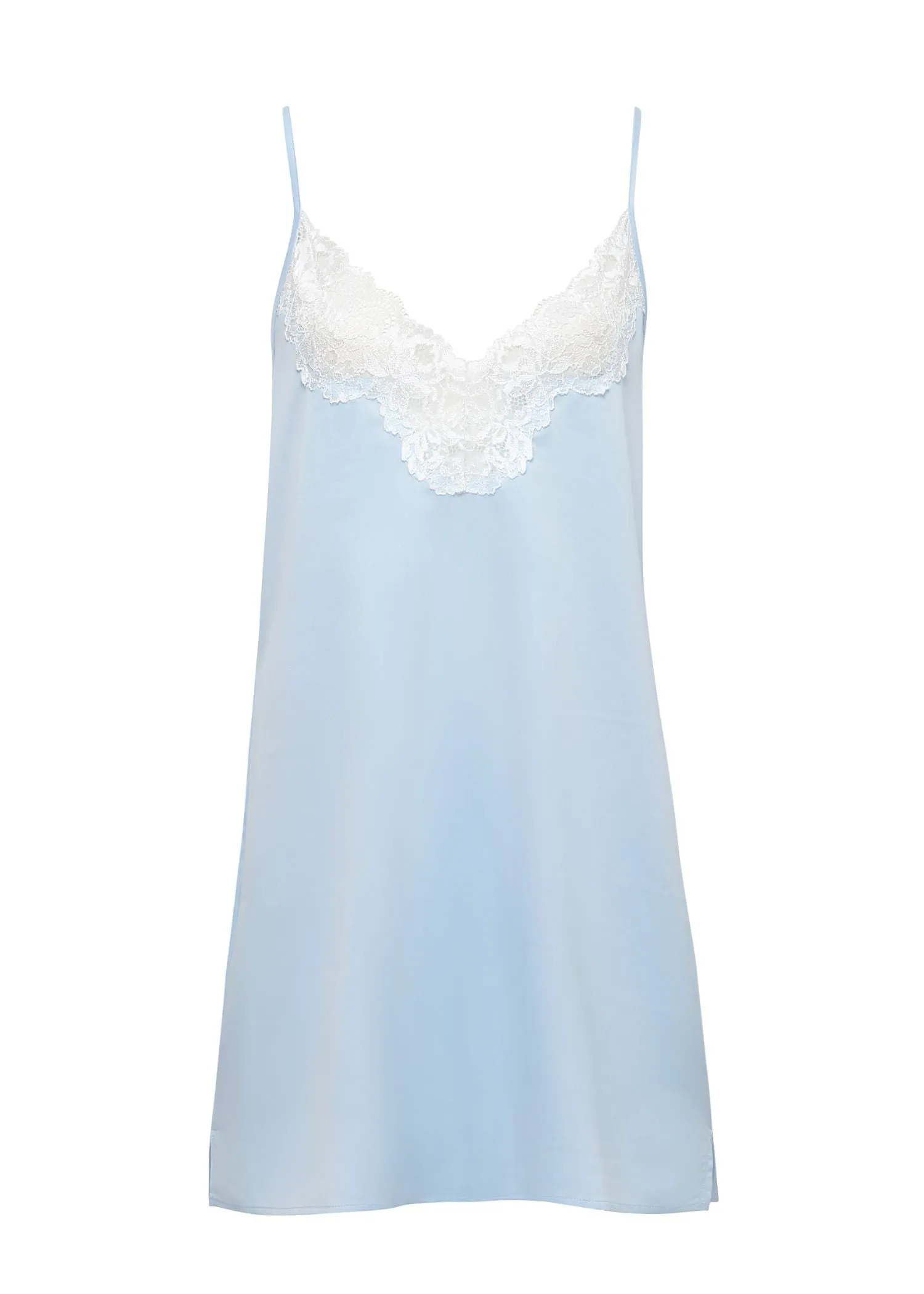 Isabella Luxury Short Chemise (Ice Water Blue)