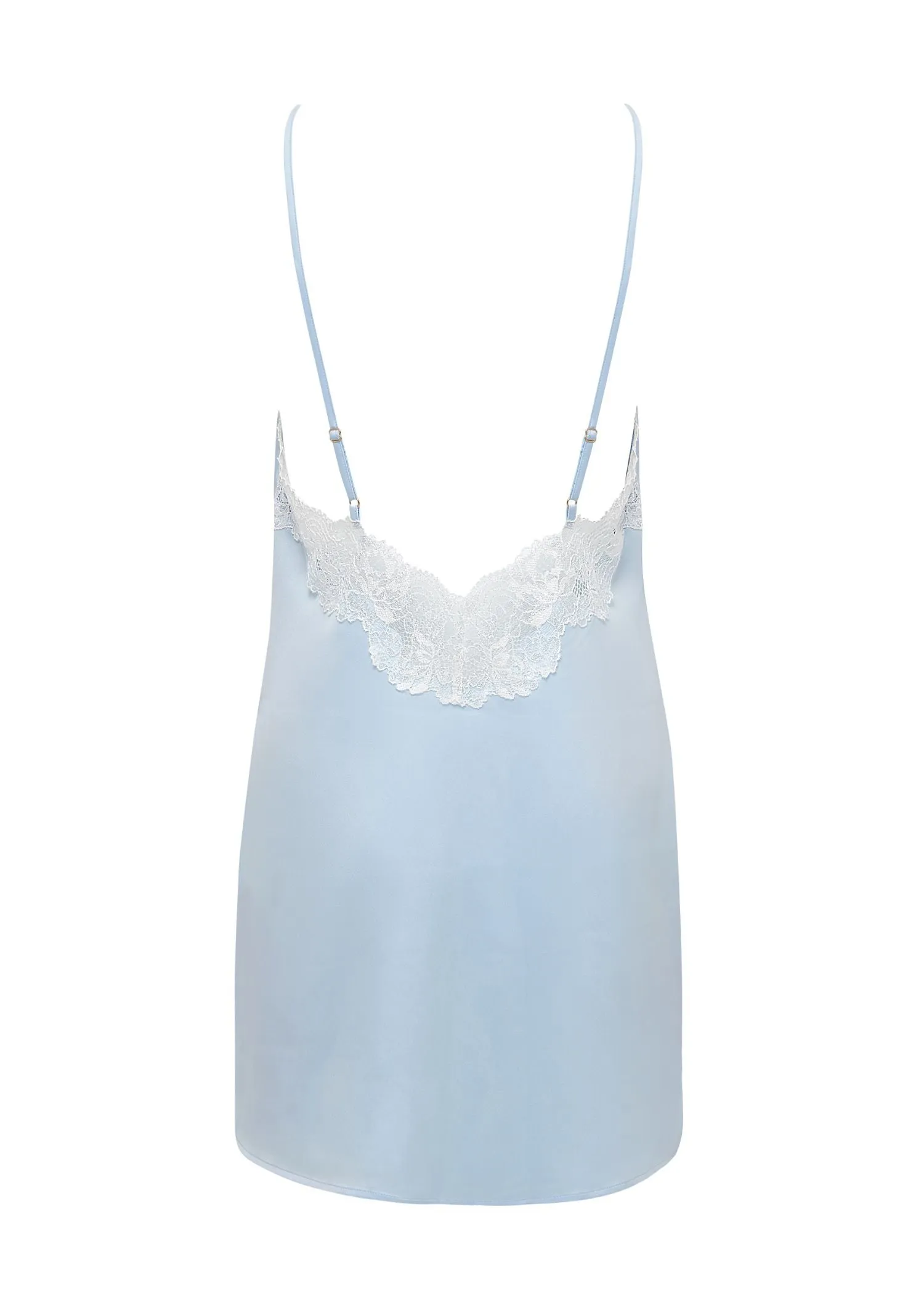 Isabella Luxury Short Chemise (Ice Water Blue)