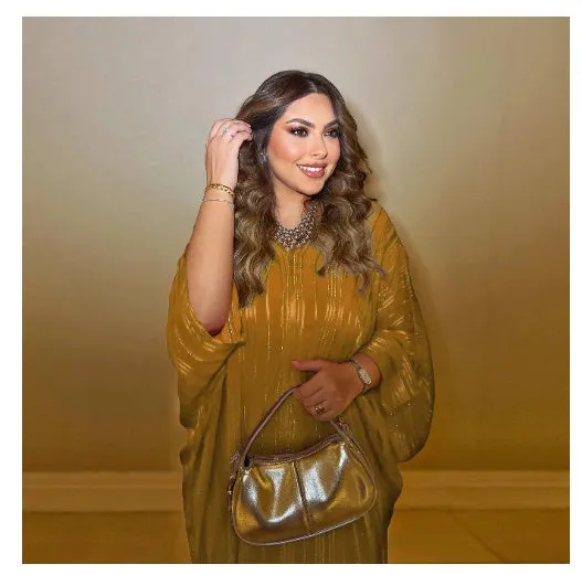jawhara Shiny Figured Cloth Robe Two-piece Set