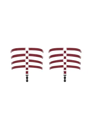 Les Fetiches Garters (Burgundy)