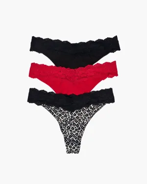 Love Plus Size Thong 3 Pack
