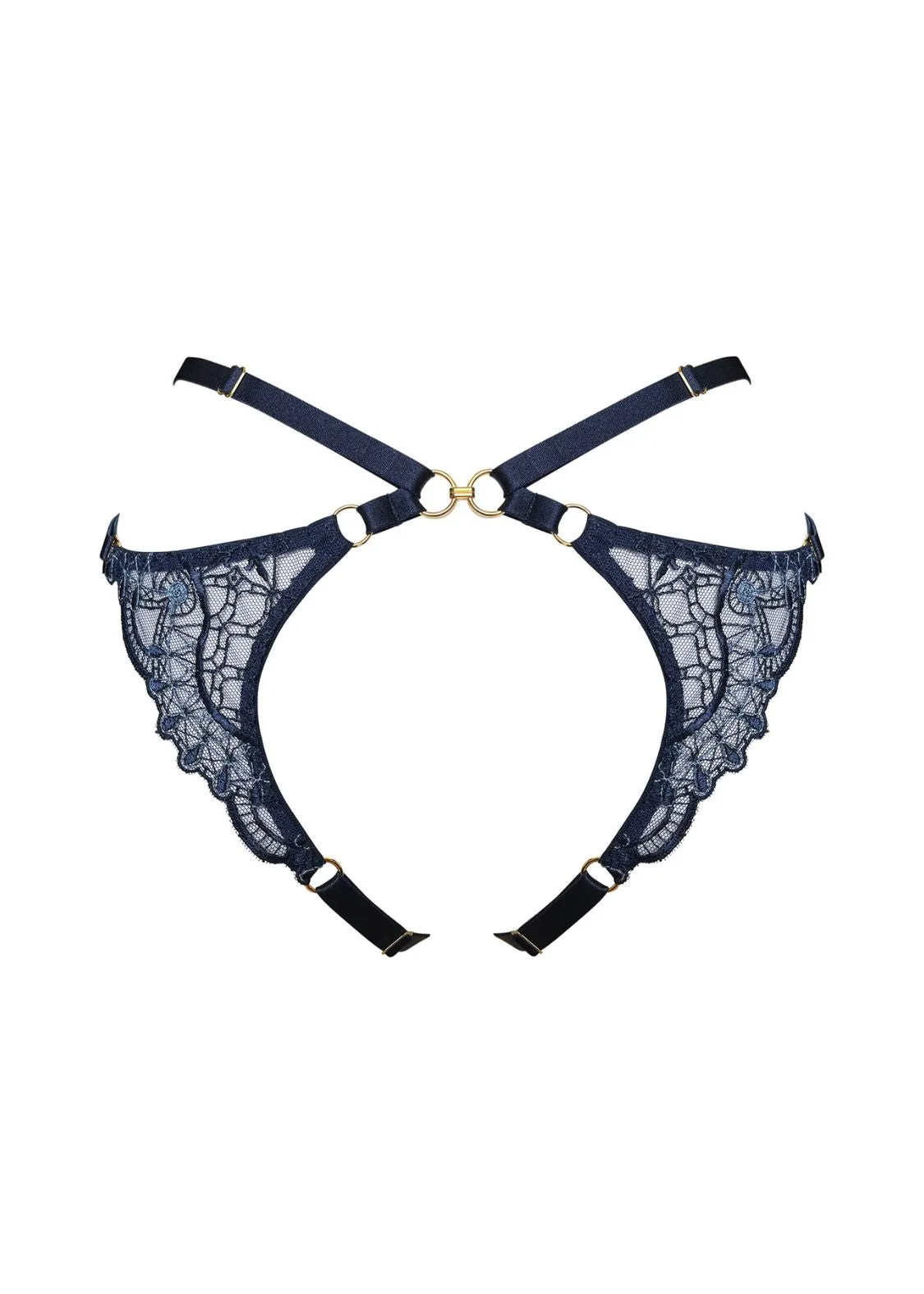 Mari Open Back Panty (Navy Blue)