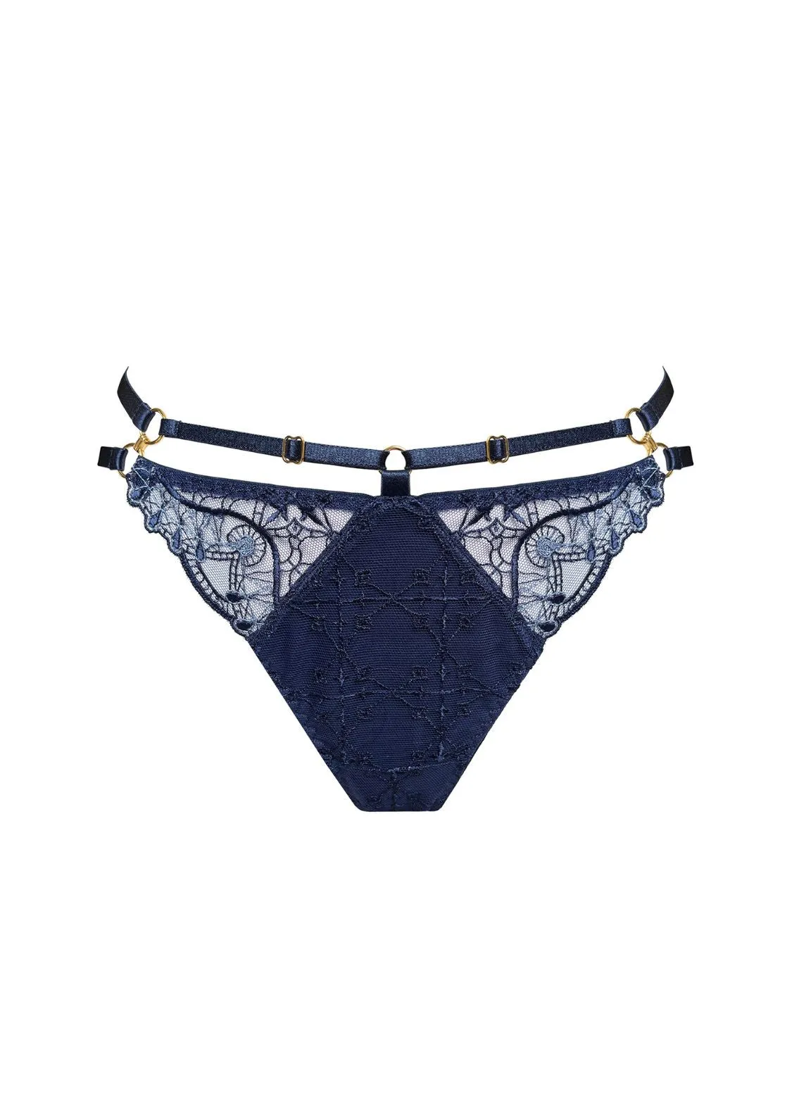 Mari Open Back Panty (Navy Blue)