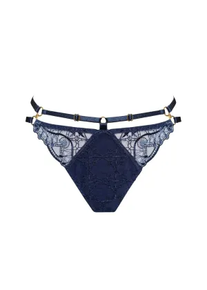 Mari Open Back Panty (Navy Blue)
