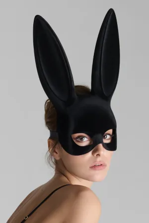 Masque lapin velours avec pompon - Les Ftiches