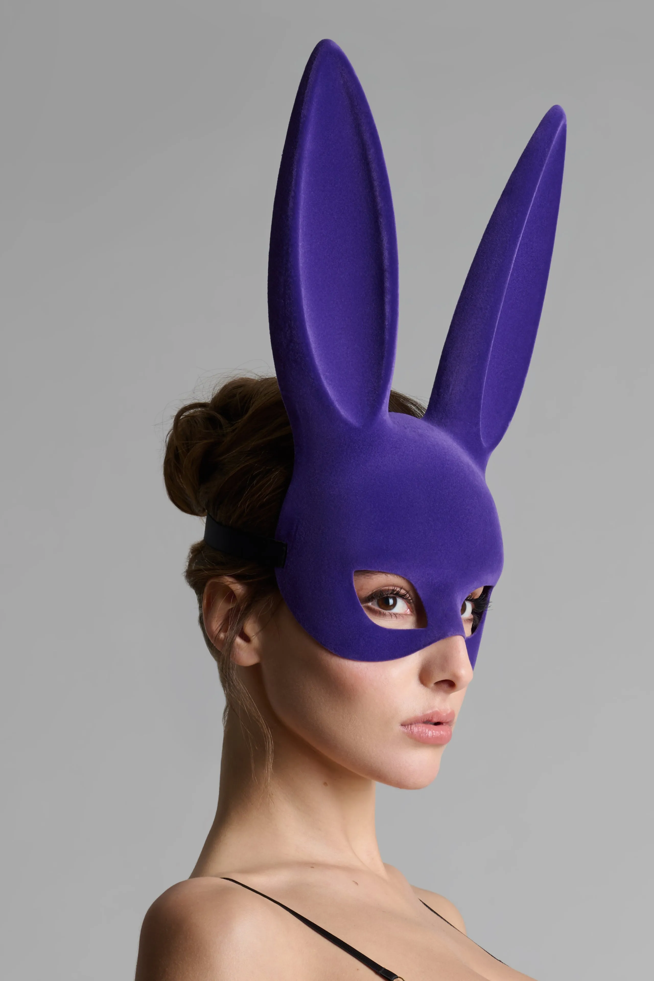 Masque lapin velours - Les Ftiches