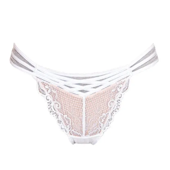 Naran Cloud White Filigree Thong