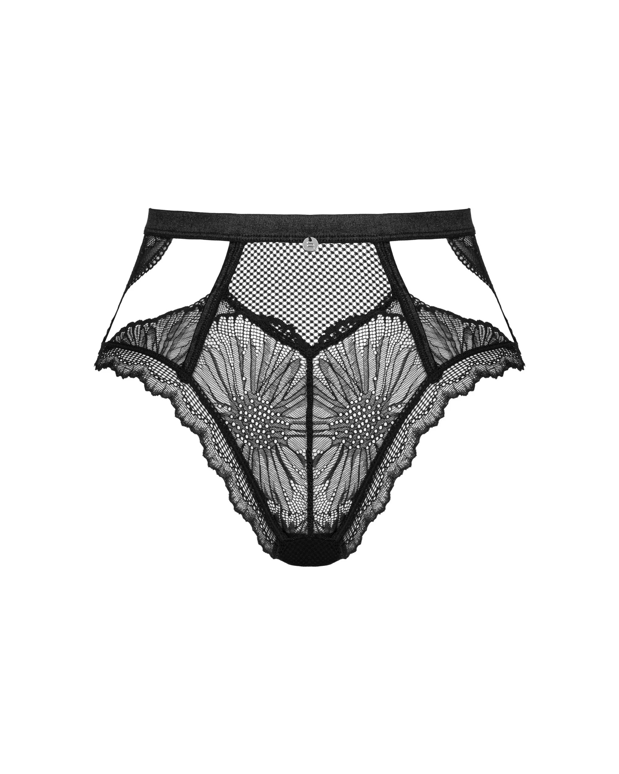 Obsessive Mibelia Lace Panty with Cutouts Black