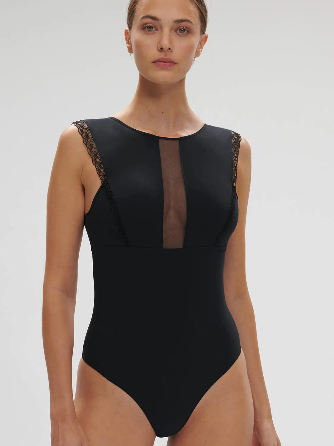 Rose Bodysuit - Black