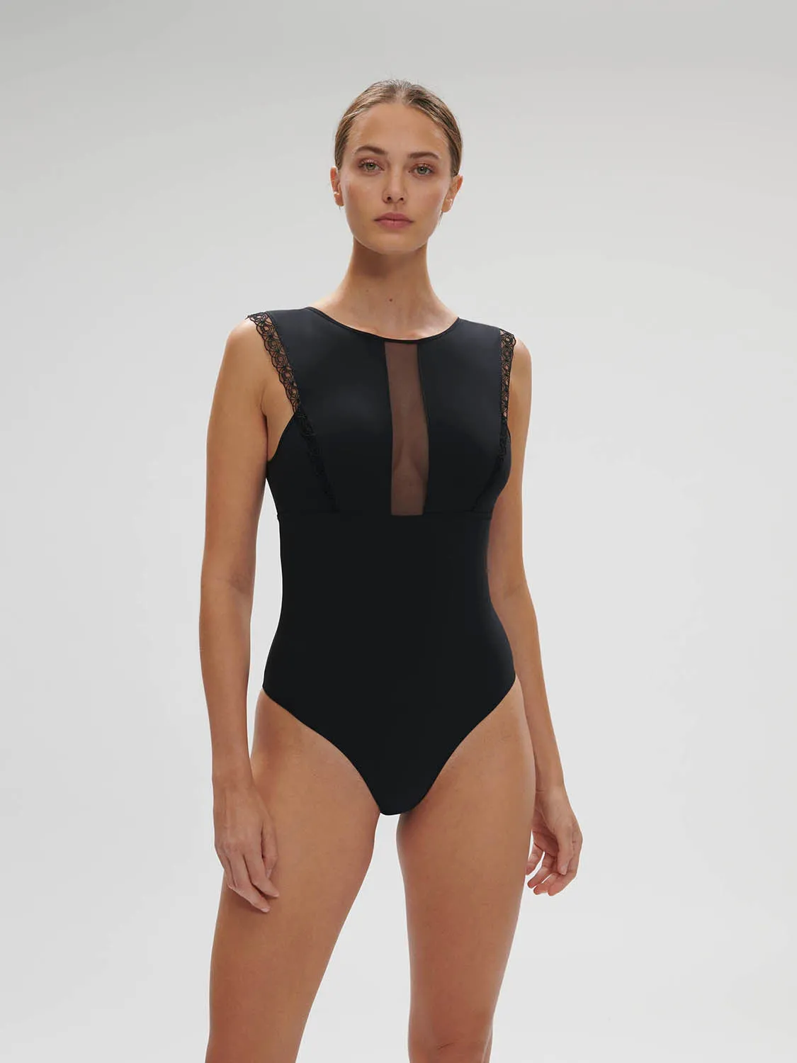 Rose Bodysuit - Black