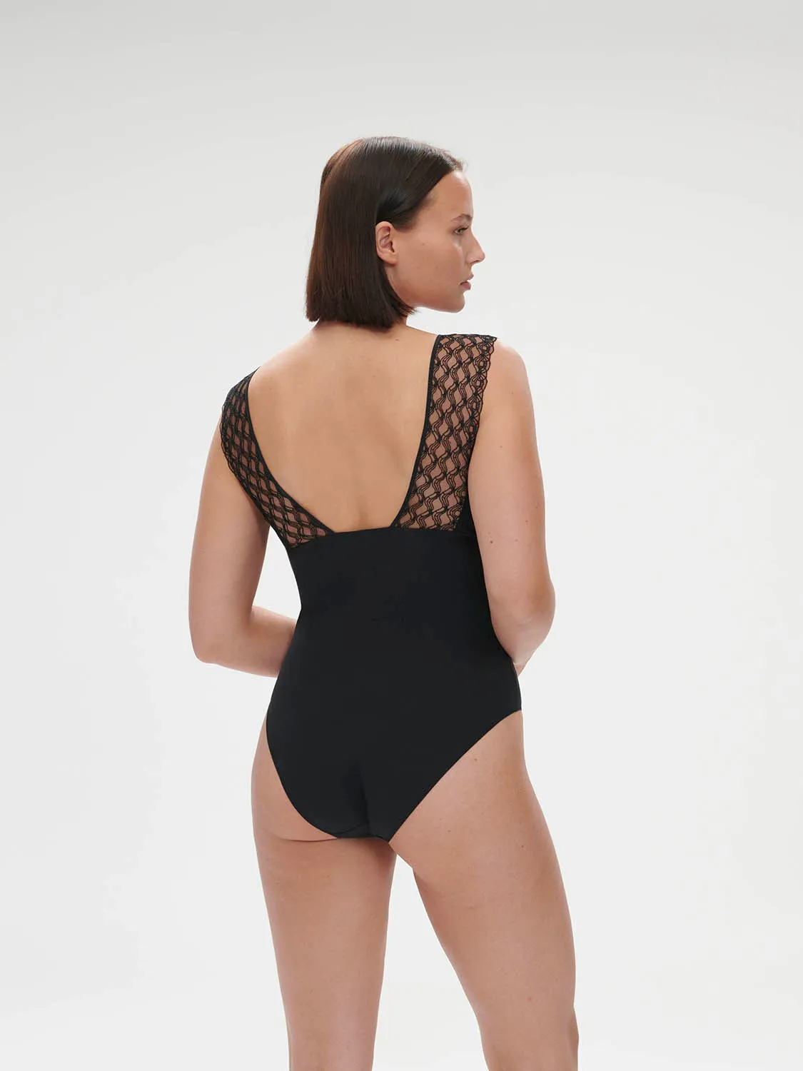 Rose Bodysuit - Black