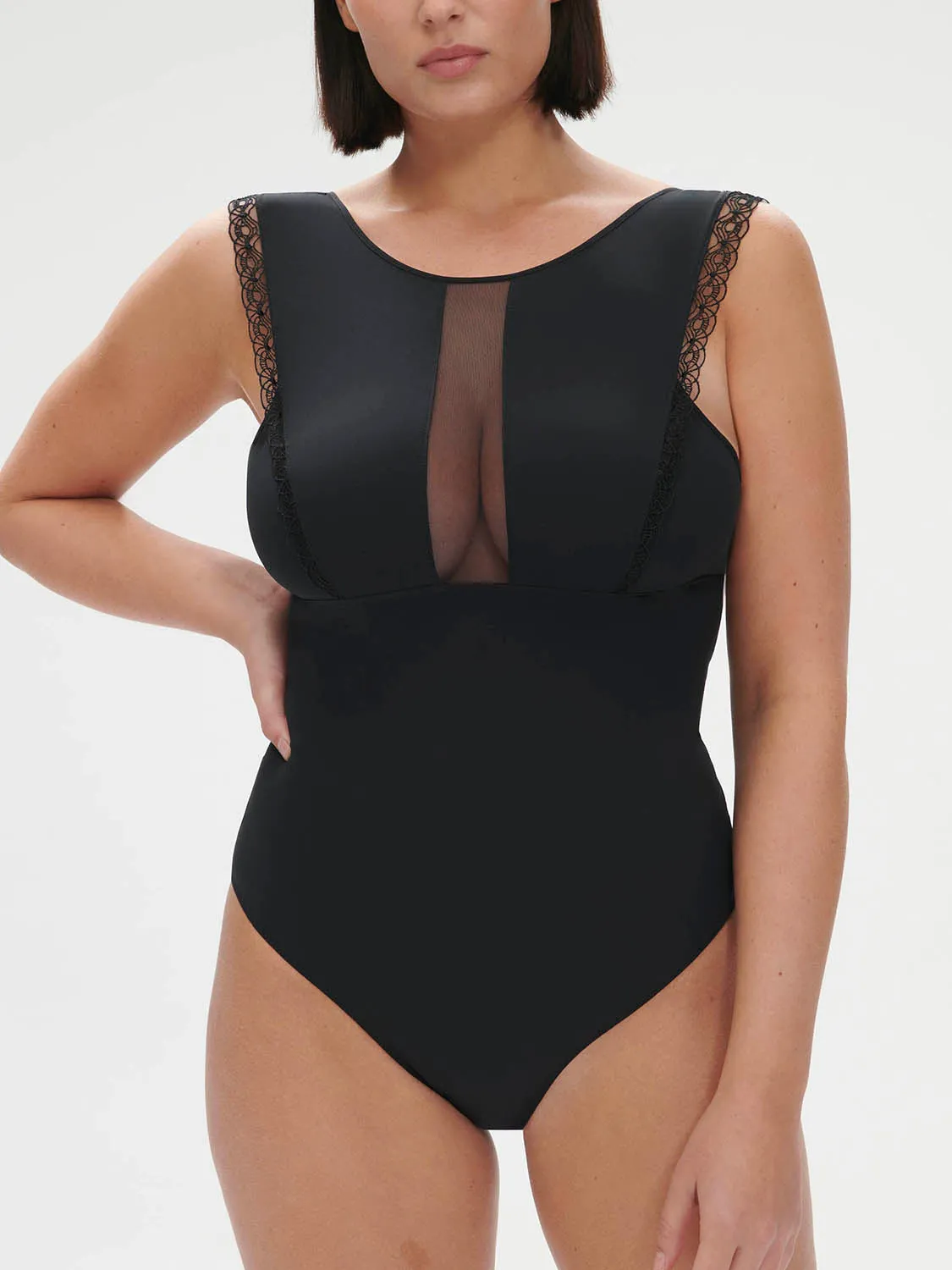Rose Bodysuit - Black