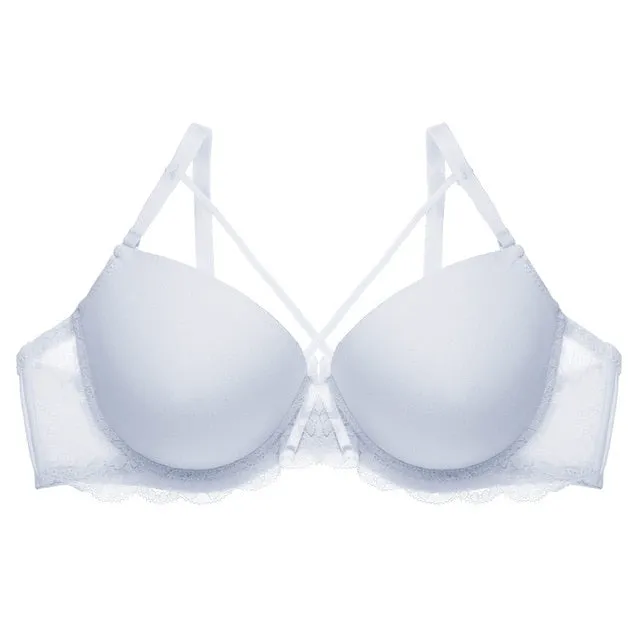 Sexy Bras For Women Smooth Ultrathin 3/4 Cup Bra Racerback Deep V Underwear B C Cup Bras Lingerie Charming 6 Colors Brassiere