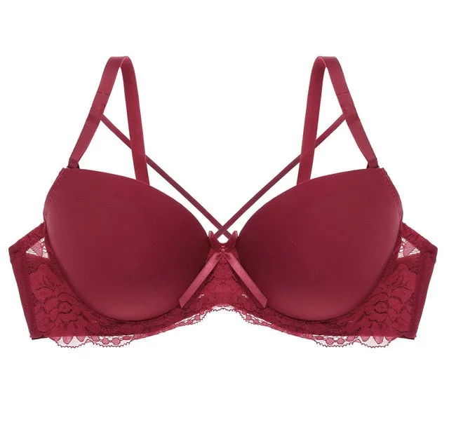 Sexy Bras For Women Smooth Ultrathin 3/4 Cup Bra Racerback Deep V Underwear B C Cup Bras Lingerie Charming 6 Colors Brassiere