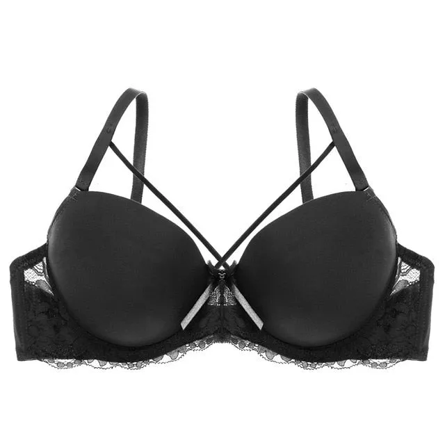 Sexy Bras For Women Smooth Ultrathin 3/4 Cup Bra Racerback Deep V Underwear B C Cup Bras Lingerie Charming 6 Colors Brassiere
