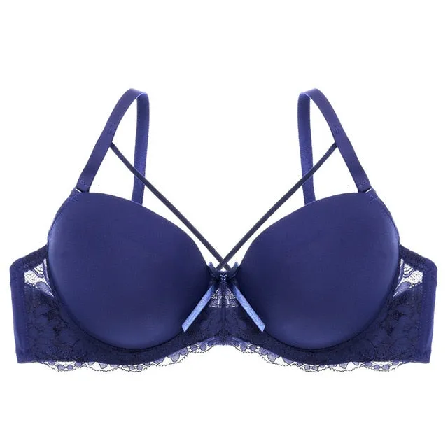 Sexy Bras For Women Smooth Ultrathin 3/4 Cup Bra Racerback Deep V Underwear B C Cup Bras Lingerie Charming 6 Colors Brassiere