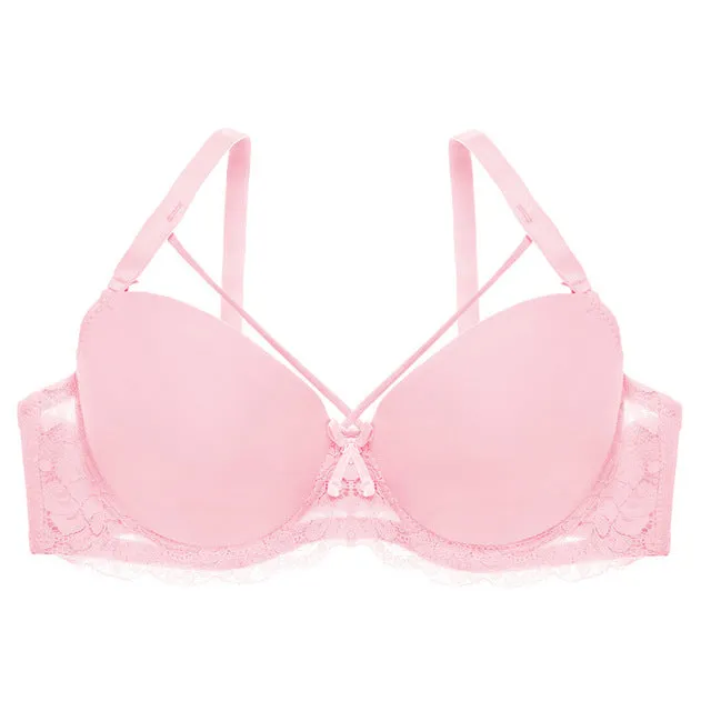 Sexy Bras For Women Smooth Ultrathin 3/4 Cup Bra Racerback Deep V Underwear B C Cup Bras Lingerie Charming 6 Colors Brassiere