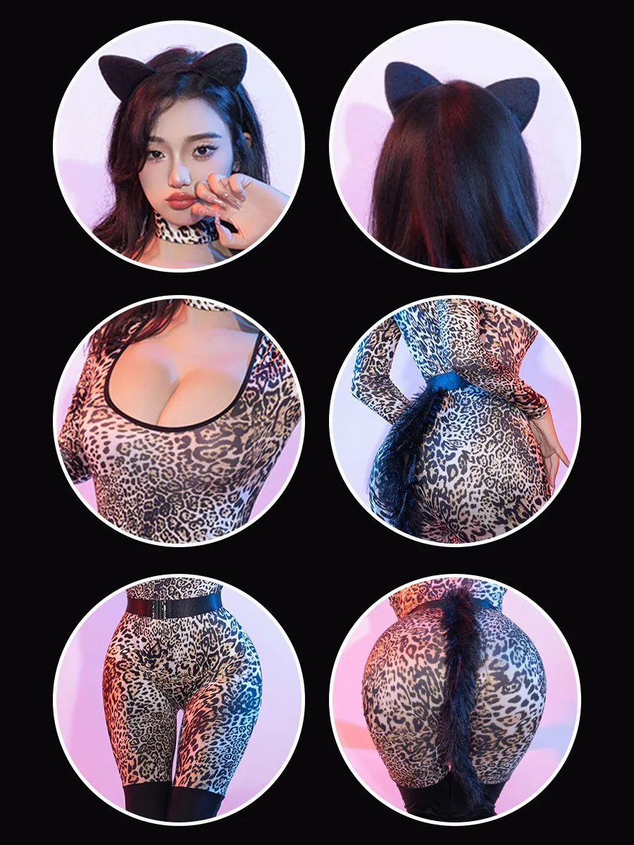 Sexy Cheetah Tight Jumpsuit