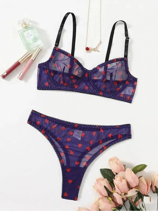 Sexy Love Mesh Sexy Underwear Set