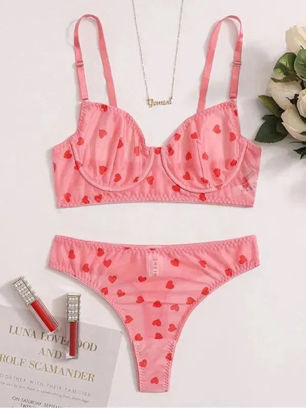 Sexy Love Mesh Sexy Underwear Set