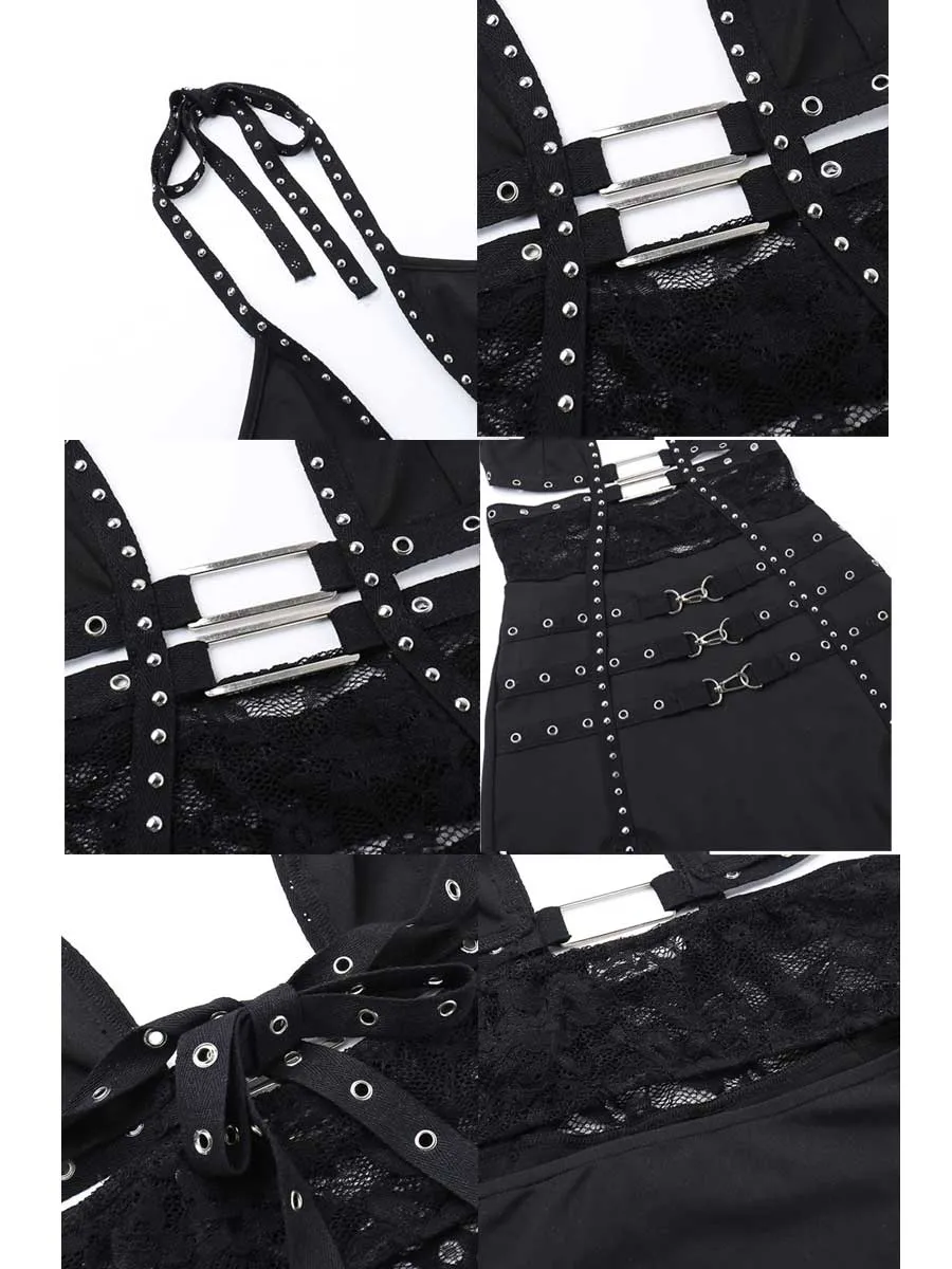 Sexy Studded Gothic Dress