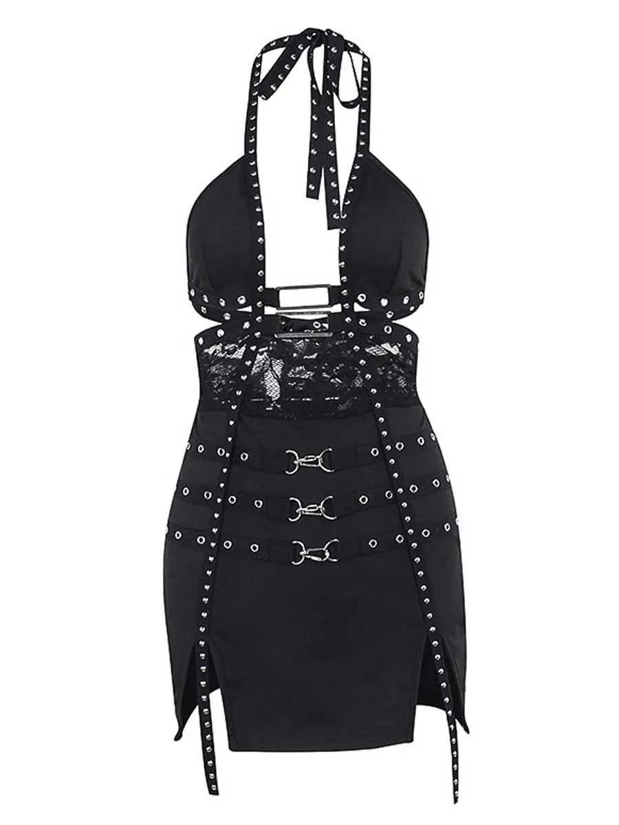 Sexy Studded Gothic Dress