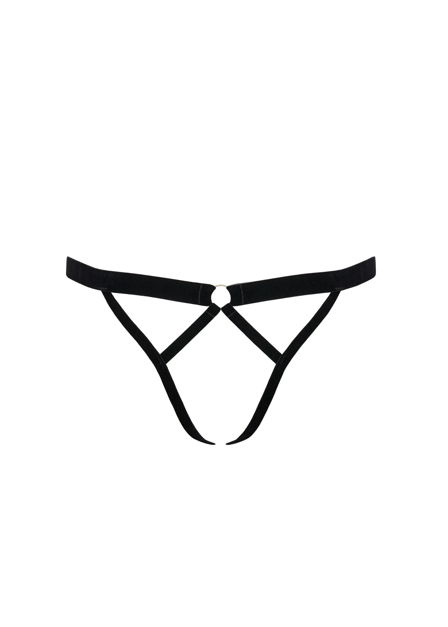 Simone Ouvert Panty (Black / Gold)