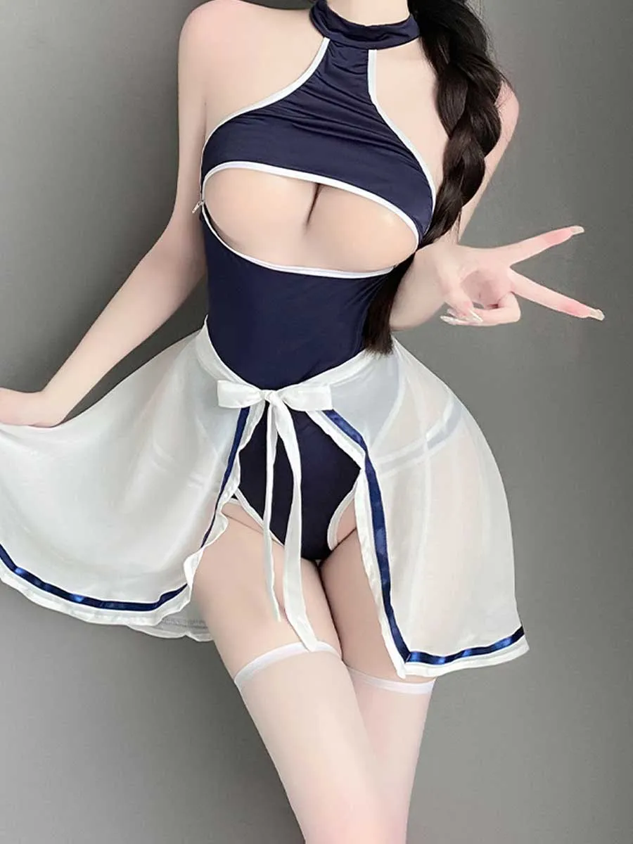 Unique Snap Crotch Swimsuit