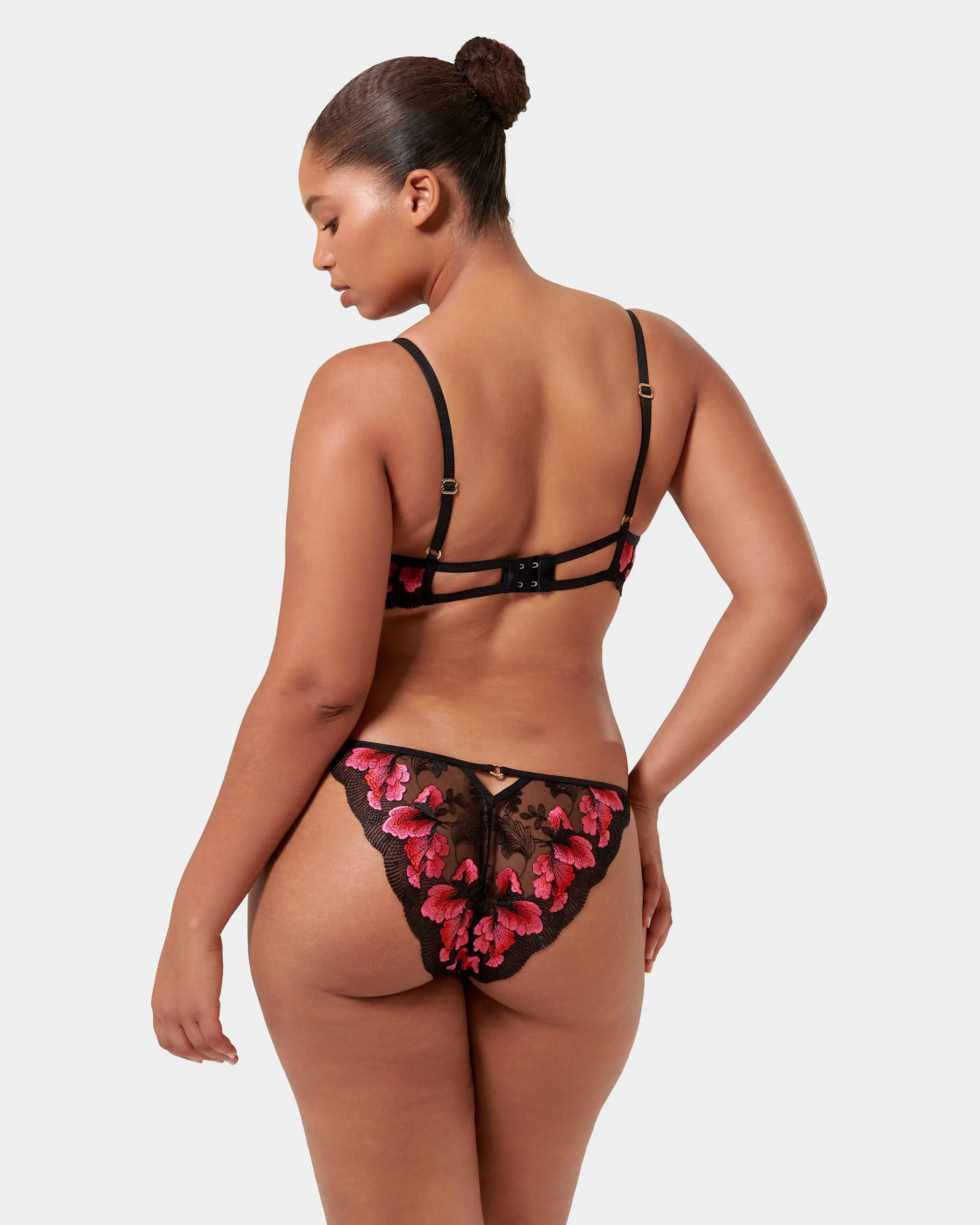Vivienne Brief Fuchsia Pink/Red/Black