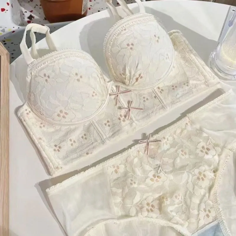 Wireless Floral Adjustable Bra and Panty Set