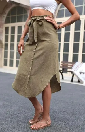 Women's Fashion Irregular High Waist Skirt